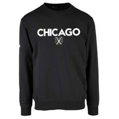 NHL Black Chicago Blackhawks Levelwear Zane City Capsule Pullover Sweatshirt