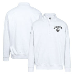 NHL White Edmonton Oilers Levelwear Murray City Capsule Quarter-Zip Sweatshirt