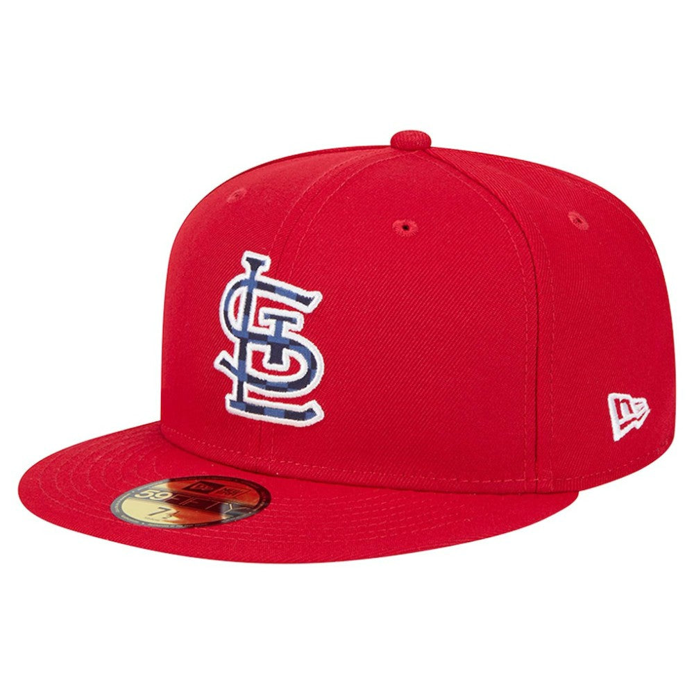 MLB St. Louis Cardinals New Era Checkered Undervisor 59FIFTY Fitted Hat