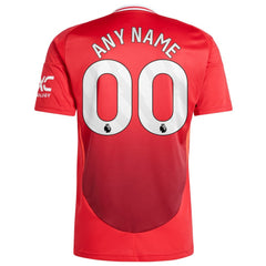 Manchester United 2024/25 Home Replica Custom Jersey - Adidas Red