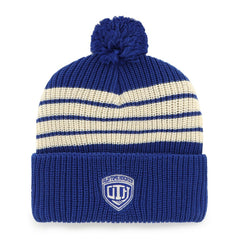 NHL Blue New York Rangers '47 Old Time Hockey Barn Cuffed Knit Hat with Pom