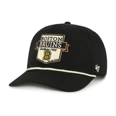 NHL Black Boston Bruins '47 Old Time Hockey Rafter Sure Shot Hitch Adjustable Hat