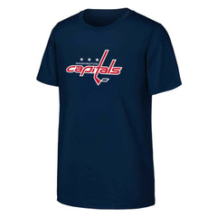 NHL Navy Washington Capitals Youth Primary Logo T-Shirt