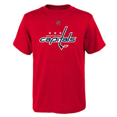 NHL Red Washington Capitals Youth Primary Logo T-Shirt