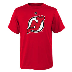 NHL Red New Jersey Devils Youth Primary Logo T-Shirt