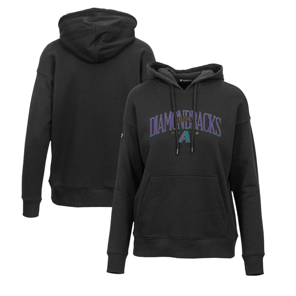 MLB Arizona Diamondbacks Levelwear Women's Adorn Cooperstown Collection Retro Spellout Pullover Hoodie