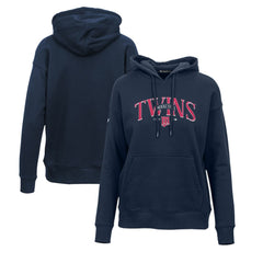 MLB Minnesota Twins Levelwear Women's Adorn Cooperstown Collection Retro Spellout Pullover Hoodie