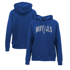 MLB Kansas City Royals Levelwear Women's Adorn Cooperstown Collection Retro Spellout Pullover Hoodie