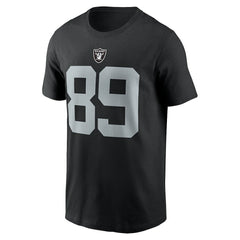 Brock Bowers Name & Number T-Shirt - Las Vegas Raiders