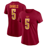 Jayden Daniels Women's Name & Number T-Shirt - Washington Commanders