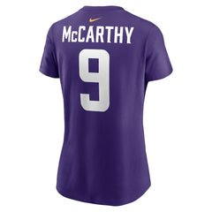 J.J. McCarthy Women's Name & Number T-Shirt - Minnesota Vikings
