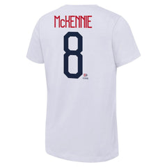 Weston McKennie USMNT Women's Name & Number T-Shirt - White