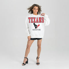Gameday Couture Women's Sunday Drives Oversized Crewneck Pullover Sweatshirt - Houston Texans