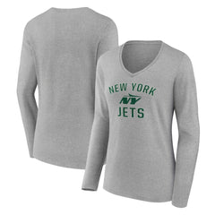 Women's Victory Arch Long Sleeve V-Neck T-Shirt - New York Jets