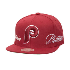 MLB Philadelphia Phillies Mitchell & Ness Just Don x MLB Lux Script Snapback Hat