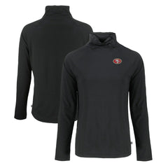 Cutter & Buck Women's Coastline Epic Comfort Eco Recycled Funnel Neck Raglan Pullover Sweatshirt - San Francisco 49ers
