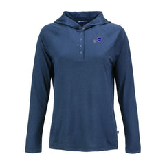 Cutter & Buck Women's Coastline Epic Comfort Eco Recycled Raglan Pullover Hoodie - Buffalo Bills