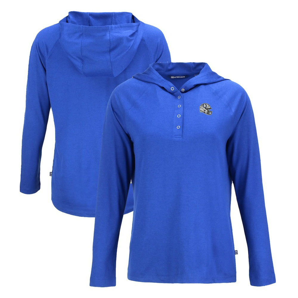 Cutter & Buck Women's Coastline Epic Comfort Eco Recycled Raglan Pullover Hoodie - Indianapolis Colts