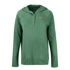 Cutter & Buck Women's Coastline Epic Comfort Eco Recycled Raglan Pullover Hoodie - Green Bay Packers