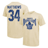NHL Cream Auston Matthews Toronto Maple Leafs Majestic Threads Dynasty Name & Number Tri-Blend T-Shirt