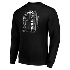Starter Half Helmet Team Graphic Tri-Blend Fleece Pullover Sweatshirt - Washington Commanders