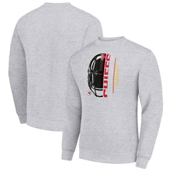 Starter Half Helmet Team Graphic Tri-Blend Fleece Pullover Sweatshirt - Kansas City Chiefs
