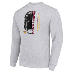 Starter Half Helmet Team Graphic Tri-Blend Fleece Pullover Sweatshirt - Washington Commanders