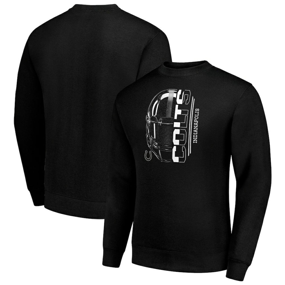 Starter Half Helmet Team Graphic Tri-Blend Fleece Pullover Sweatshirt - Indianapolis Colts