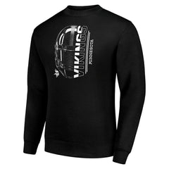 Starter Half Helmet Team Graphic Tri-Blend Fleece Pullover Sweatshirt - Minnesota Vikings