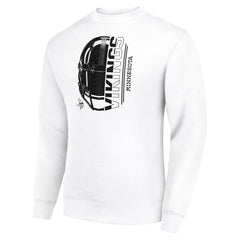 Starter Half Helmet Team Graphic Tri-Blend Fleece Pullover Sweatshirt - Minnesota Vikings