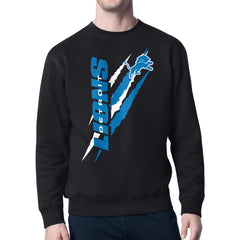 Starter Color Scratch Team Graphic Fleece Pullover Sweatshirt - Detroit Lions