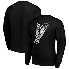 Starter Color Scratch Team Graphic Fleece Pullover Sweatshirt - Las Vegas Raiders