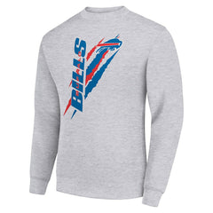 Starter Color Scratch Team Graphic Fleece Pullover Sweatshirt - Buffalo Bills