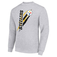 Starter Color Scratch Team Graphic Fleece Pullover Sweatshirt - Pittsburgh Steelers