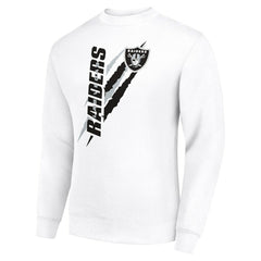 Starter Color Scratch Team Graphic Fleece Pullover Sweatshirt - Las Vegas Raiders