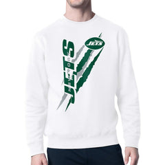 Starter Color Scratch Team Graphic Fleece Pullover Sweatshirt - New York Jets
