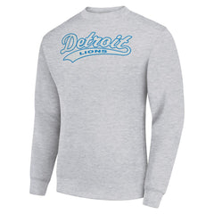 Starter Tailsweep Team Graphic Tri-Blend Fleece Pullover Sweatshirt - Detroit Lions