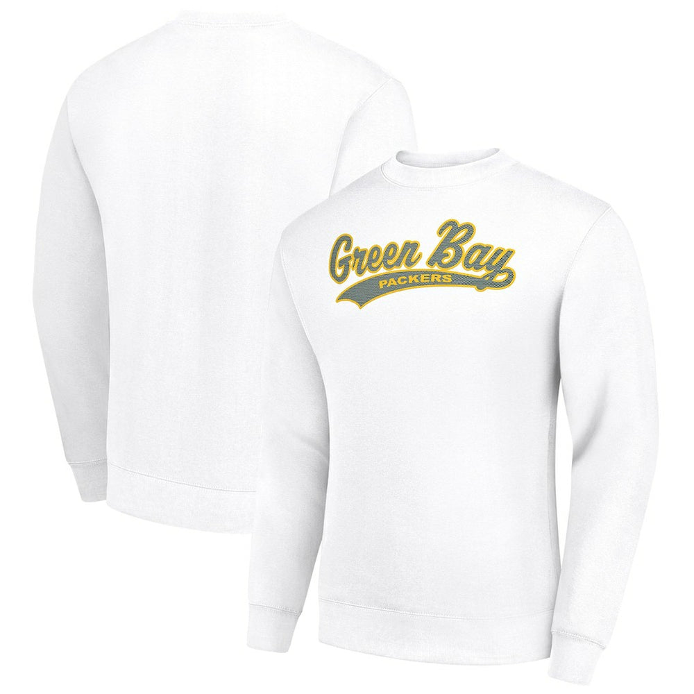 Starter Tailsweep Team Graphic Tri-Blend Fleece Pullover Sweatshirt - Green Bay Packers
