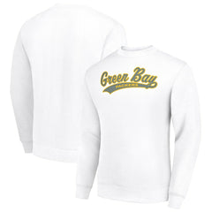 Starter Tailsweep Team Graphic Tri-Blend Fleece Pullover Sweatshirt - Green Bay Packers