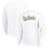 Starter Tailsweep Team Graphic Tri-Blend Fleece Pullover Sweatshirt - Los Angeles Chargers