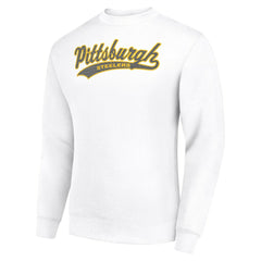 Starter Tailsweep Team Graphic Tri-Blend Fleece Pullover Sweatshirt - Pittsburgh Steelers