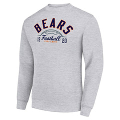 Starter Half Ball Team Graphic Tri-Blend Fleece Pullover Sweatshirt - Chicago Bears