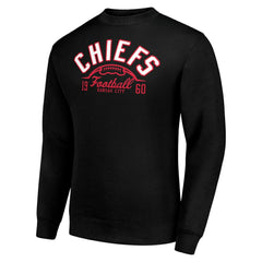 Starter Half Ball Team Graphic Tri-Blend Fleece Pullover Sweatshirt - Kansas City Chiefs