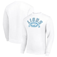 Starter Half Ball Team Graphic Tri-Blend Fleece Pullover Sweatshirt - Detroit Lions