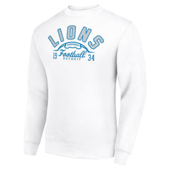 Starter Half Ball Team Graphic Tri-Blend Fleece Pullover Sweatshirt - Detroit Lions