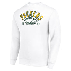 Starter Half Ball Team Graphic Tri-Blend Fleece Pullover Sweatshirt - Green Bay Packers