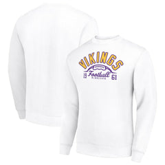Starter Half Ball Team Graphic Tri-Blend Fleece Pullover Sweatshirt - Minnesota Vikings