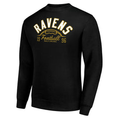 Starter Half Ball Team Graphic Tri-Blend Fleece Pullover Sweatshirt - Baltimore Ravens