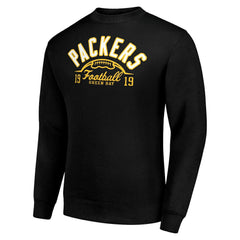 Starter Half Ball Team Graphic Tri-Blend Fleece Pullover Sweatshirt - Green Bay Packers
