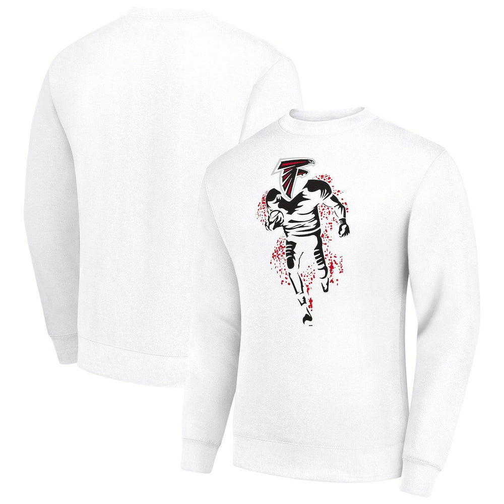 Starter Logoface Team Graphic Tri-Blend Fleece Pullover Sweatshirt - Atlanta Falcons